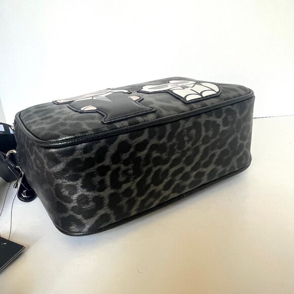 Karl Lagerfeld Maybelle Crossbody Black Ikons Leopard Airpods Coin Case - Picture 10 of 13